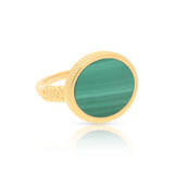 Ara Malachite Vermeil Woven Ring