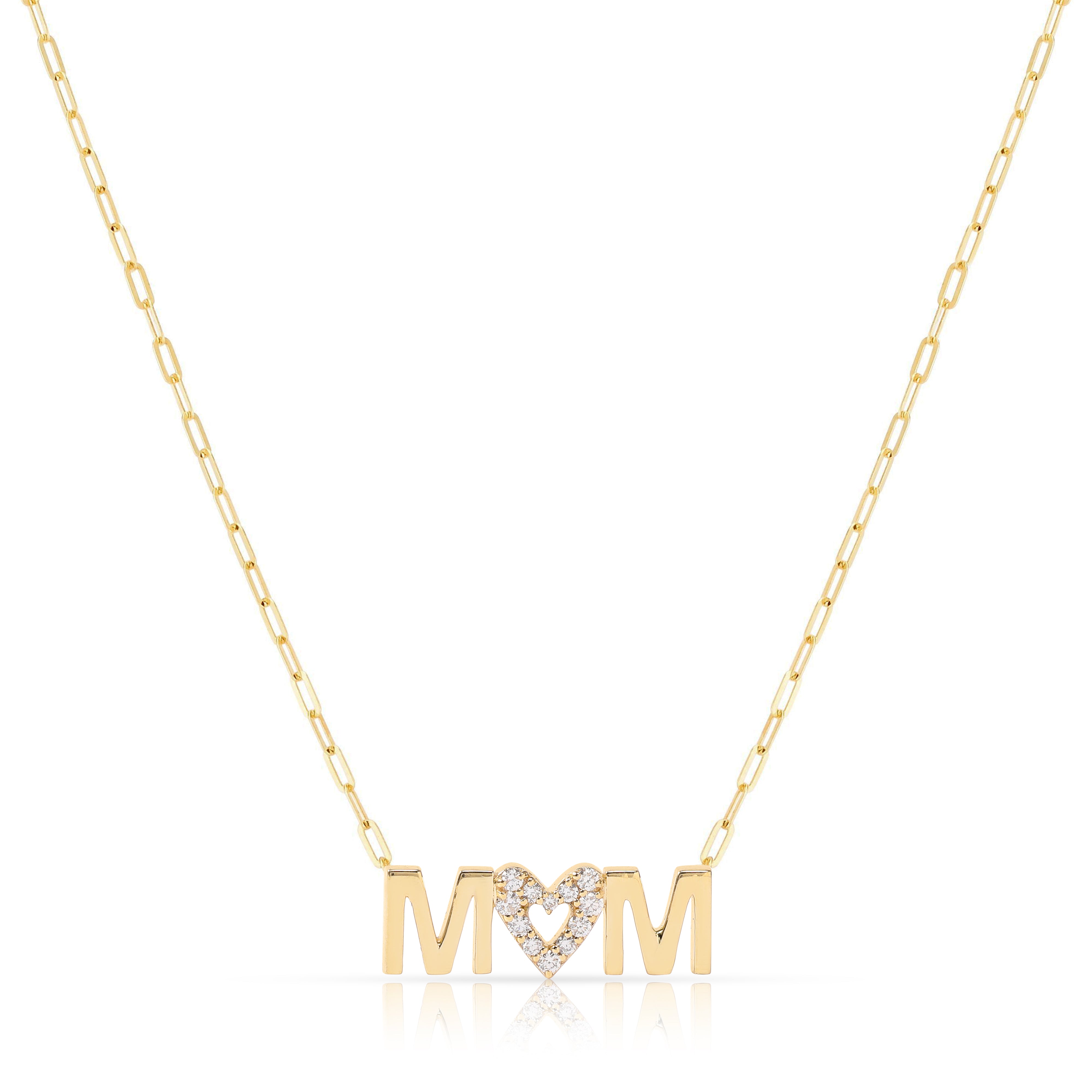 Diamond Mom Heart 14k Gold Necklace Preeti Sandhu Jewelry