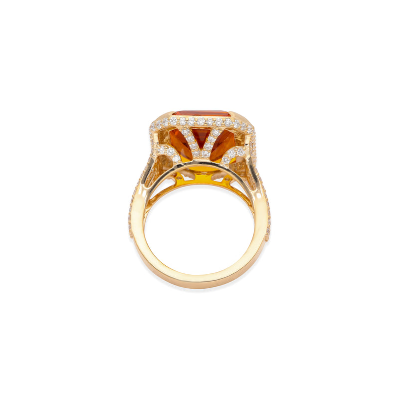Saffron Citrine Ring
