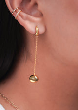 Ball Drop Vermeil Hoops -Small