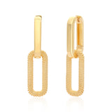 Chunky Double Link Vermeil Hoops