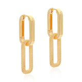 Chunky Double Link Vermeil Hoops