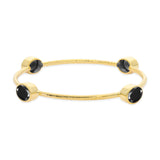 Black Onyx Hammered Vermeil Bangle