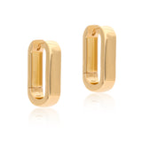 Gold Chunky Link Vermeil Hoops