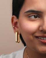 Mega-Chunky Vermeil Link Hoops