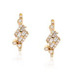 Ethereal Lux 14k Gold Diamond Huggies