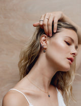 Celeste 14k Gold Enamel Hoops