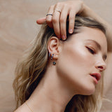 Sitara Enamel 14k Gold Hoops