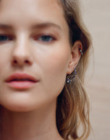 Celeste 14k Gold Enamel Huggies