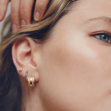 Emerald 14k Gold Huggies