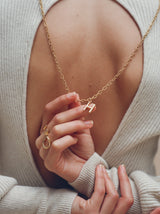 Monogram Charm Vermeil Necklace