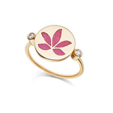 Lotus 14k Gold Signet Ring