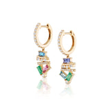 Ethereal Steps Diamond 14k Gold Huggies