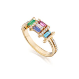 Ethereal Jardin Multi-Stone 14k Gold Ring