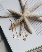 Amore Vermeil Heart Threader Earrings