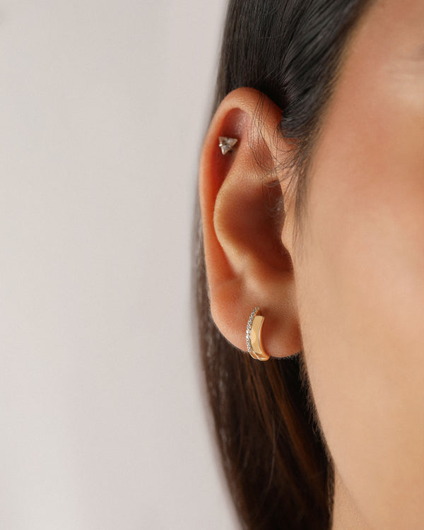 Ethereal Allisha 14k Gold Huggies