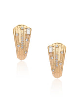 Ethereal Skyline Diamond & 14k Gold Hoops