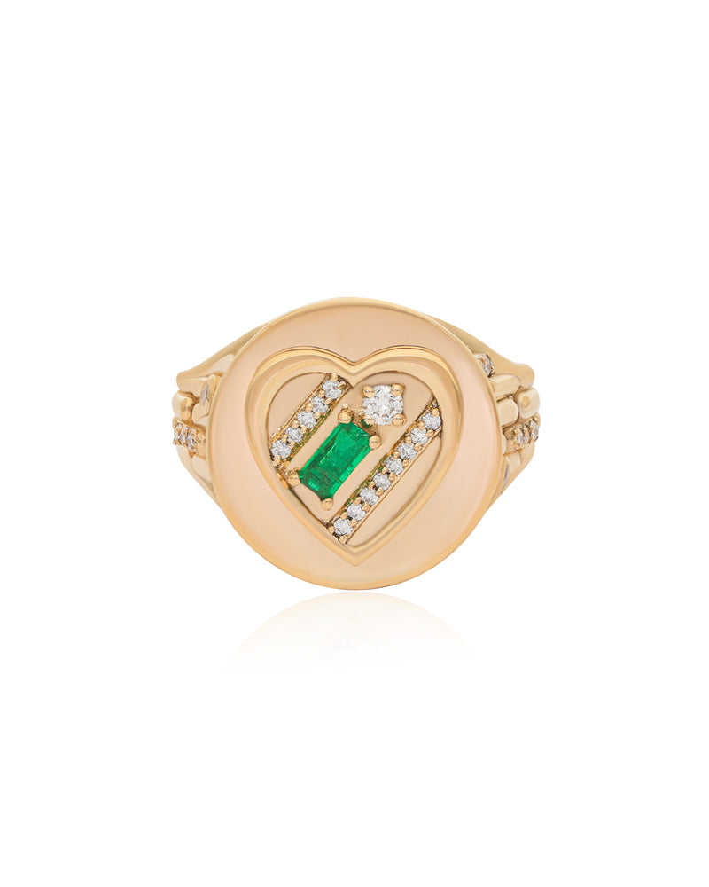 Ethereal Heart Signet Ring