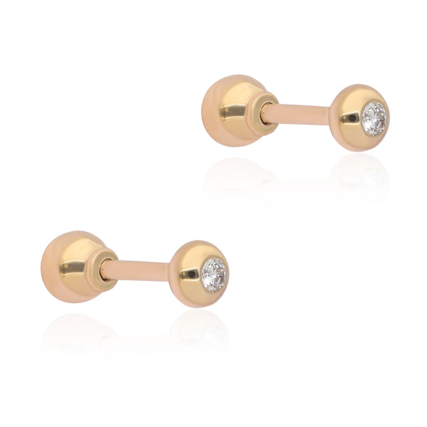 Ethereal Solo 14k Gold Diamond Stud