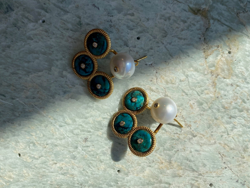 Aella Earrings - Chrysocolla