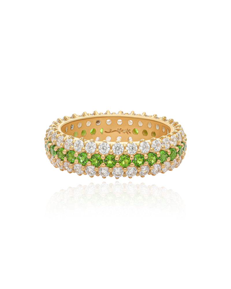 Timeless Sparkle Chrome Diopside Vermeil Ring