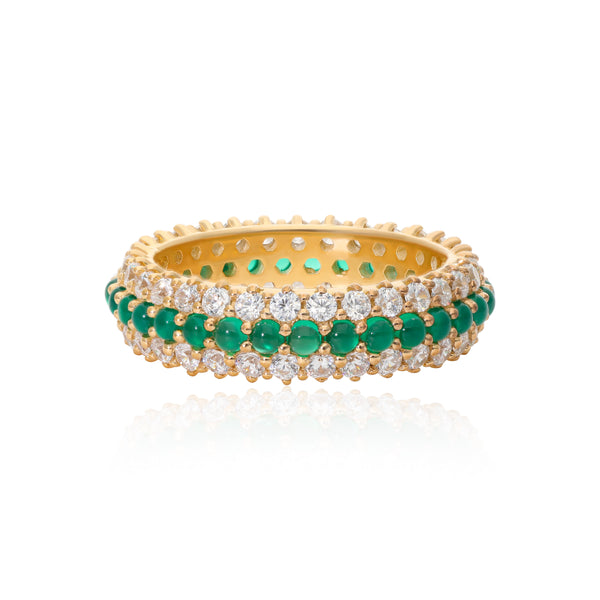 Timeless Sparkle Ring - Green Onyx