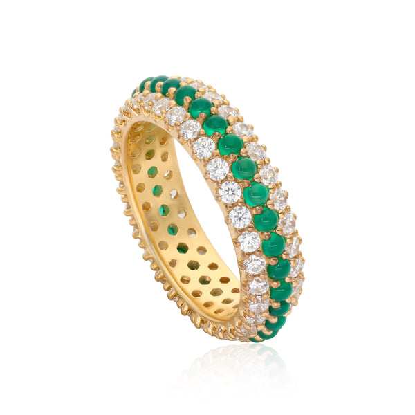 Summer Sparkle Ring - Green Onyx