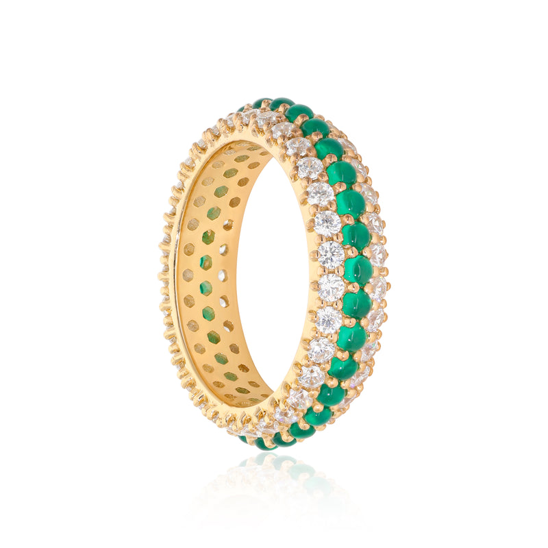 Summer Sparkle Ring - Green Onyx