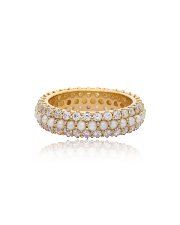 Timeless Sparkle Ring - Pearl