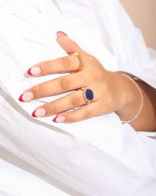 Naia Vermeil Textured Ring