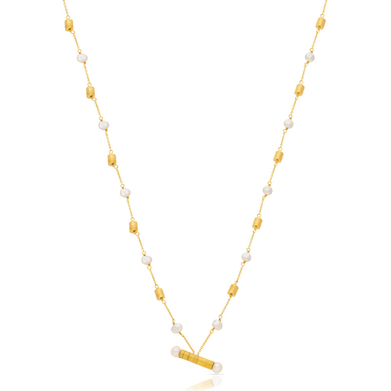 Keshi Dew Drop Pearl Vermeil Necklace