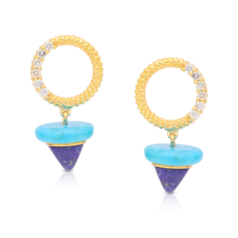 Delight Lapis Drop Vermeil Earrings