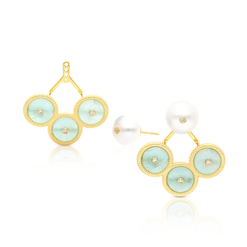 Aella Earrings -Amazonite