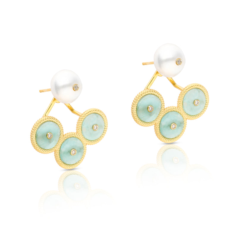 Aella Earrings -Amazonite