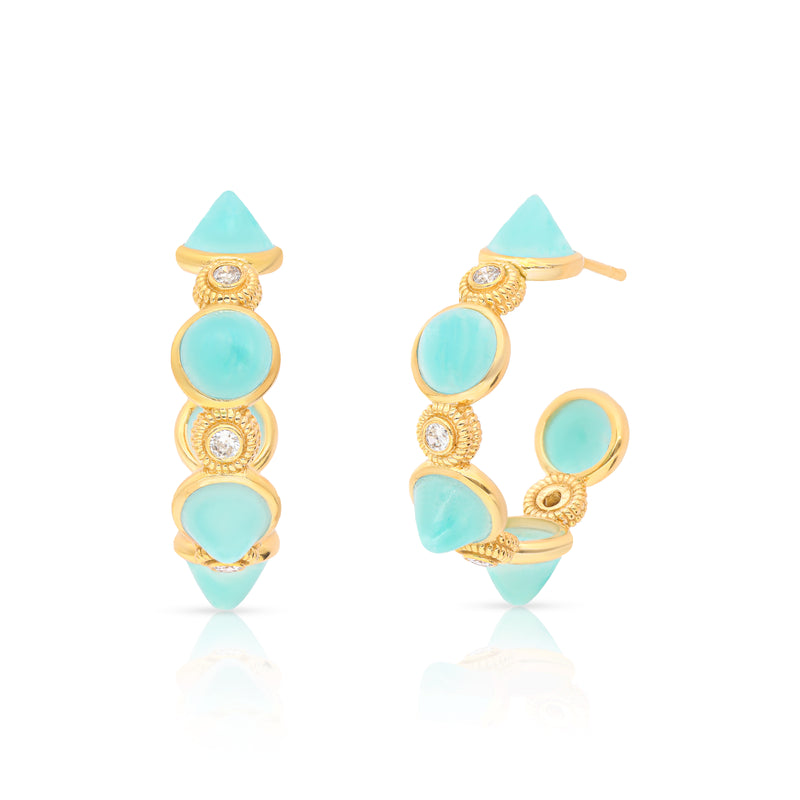 Conic Hoops - Amazonite