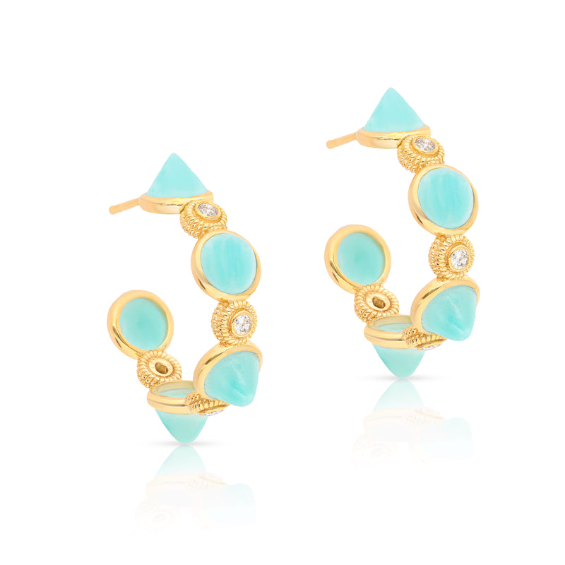 Conic Hoops - Amazonite