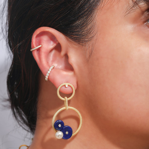 Ahana Lapis Vermeil Dangler Earrings
