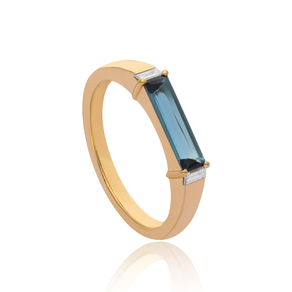 Ethereal Minimalist Ring - Blue Tourmaline