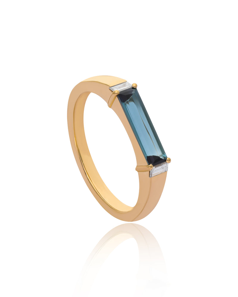 Ethereal Minimalist Ring - Blue Tourmaline