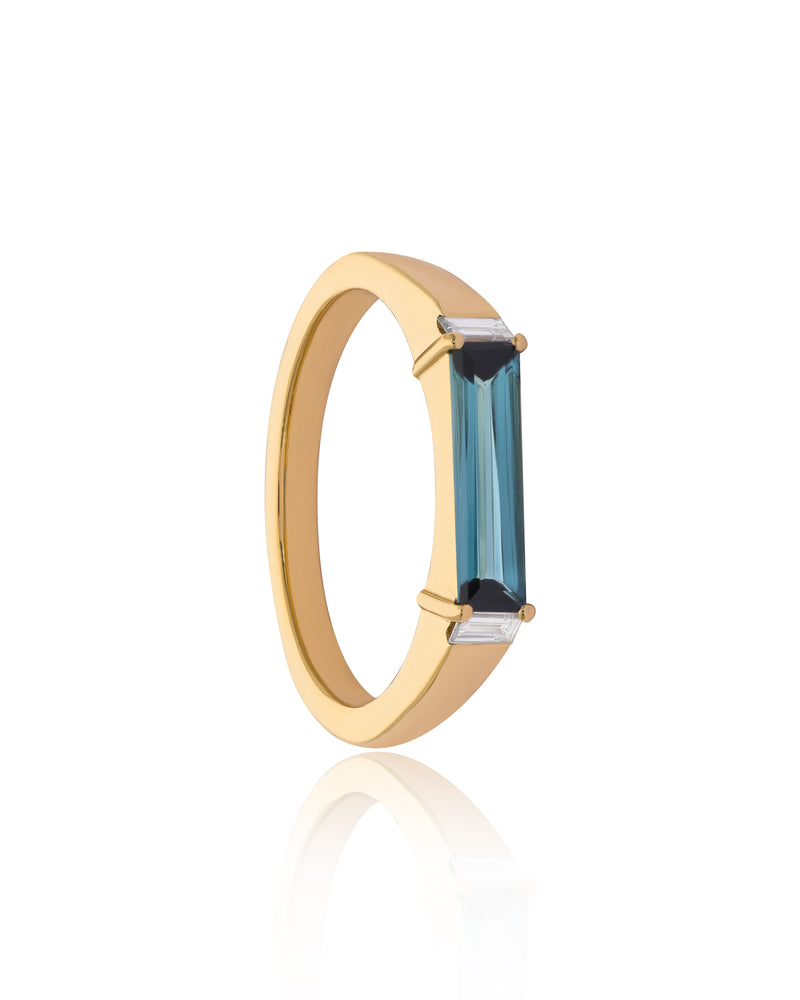 Ethereal Minimalist Ring - Blue Tourmaline