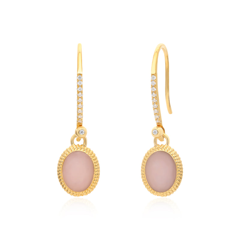 Ara Pink Opal Drop Vermeil Earrings