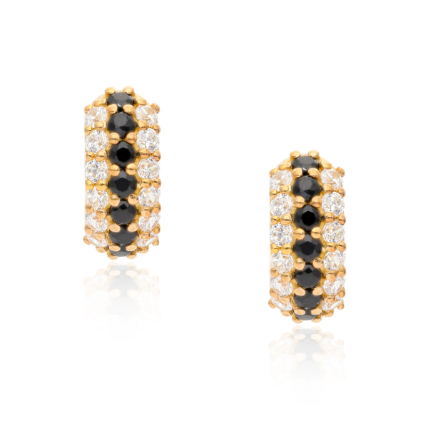 Timeless Sparkle Huggies - Black Spinel