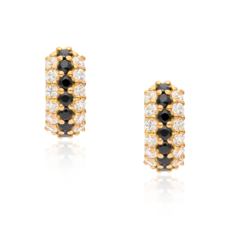 Timeless Sparkle Huggies - Black Spinel