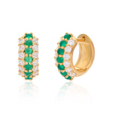 Timeless Sparkle Huggies - Green Onyx