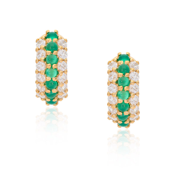 Summer Sparkle Huggies - Green Onyx