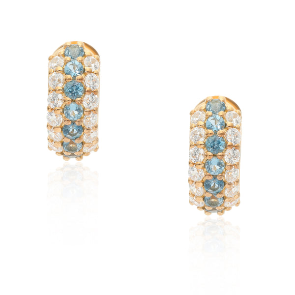 Summer Sparkle Huggies - London Blue Topaz