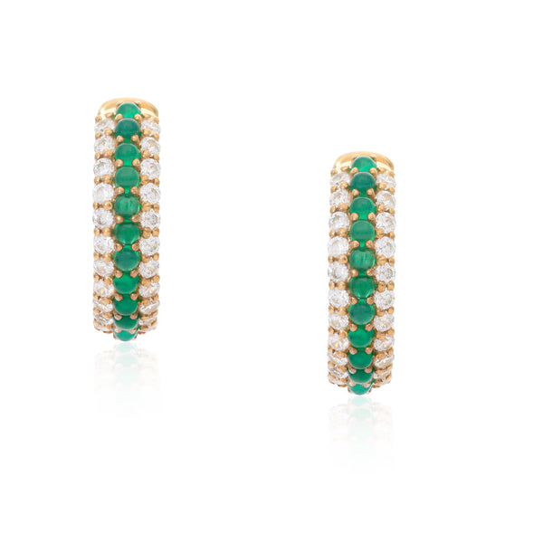 Summer Sparkle Hoops - Green Onyx