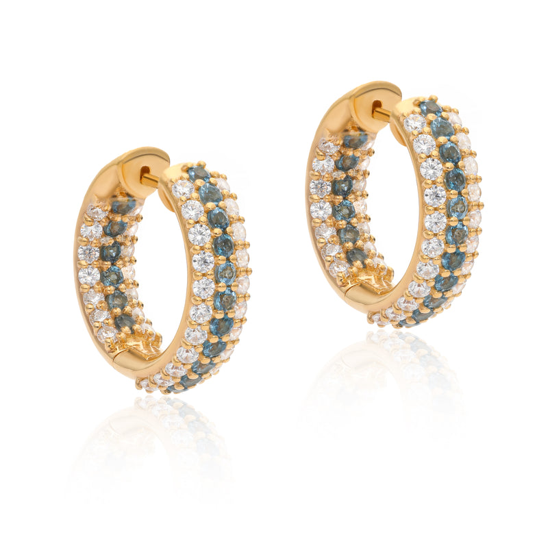 Summer Sparkle Hoops - London Blue Topaz