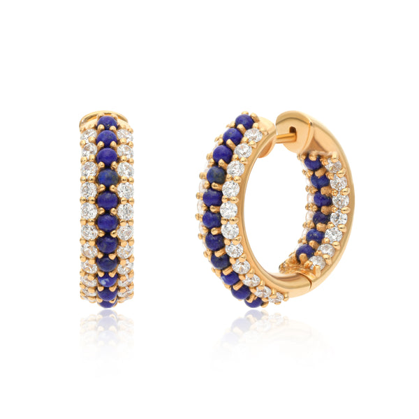 Summer sparkle Hoops - Lapis