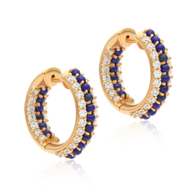 Summer sparkle Hoops - Lapis